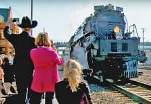 After five years restoration, historic Union Pacific Big Boy No 4014 locomotive has returned to the rails in time for the U.S. Transcontinental Railroad's 150th anniversary.