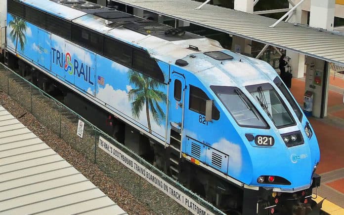 Tri-Rail train at station