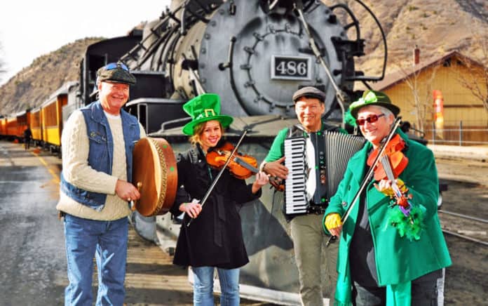 The Kitchen Jam Band will be onboard the Shamrock Express at Colorado's Durango & Silverton Narrow Gauge Railroad Museum.