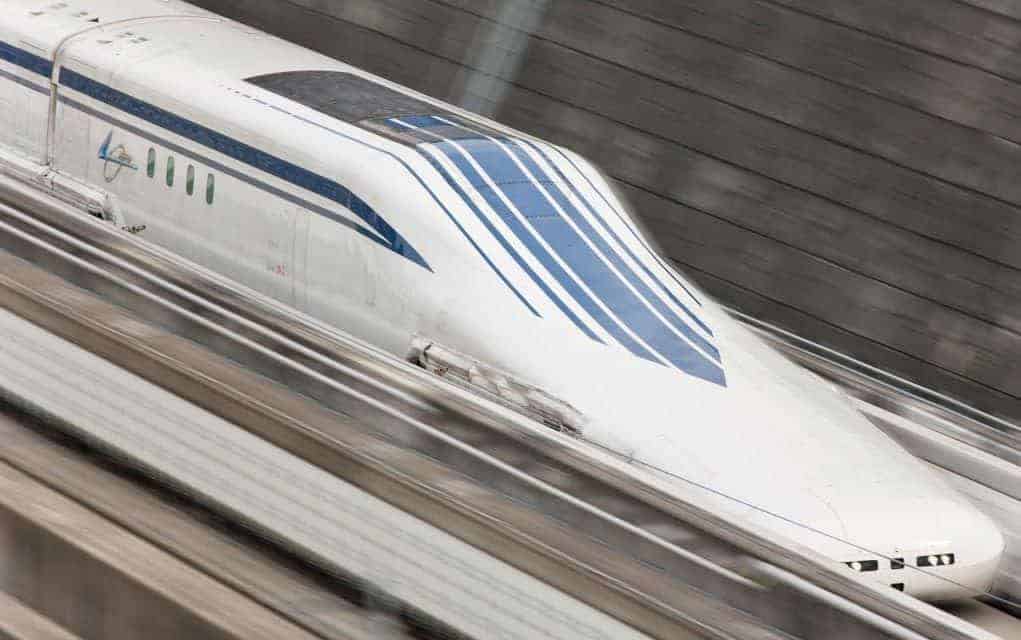 A DC-NYC maglev train would rely on technology similar to that of this Japanese SCMaglev demonstration train.