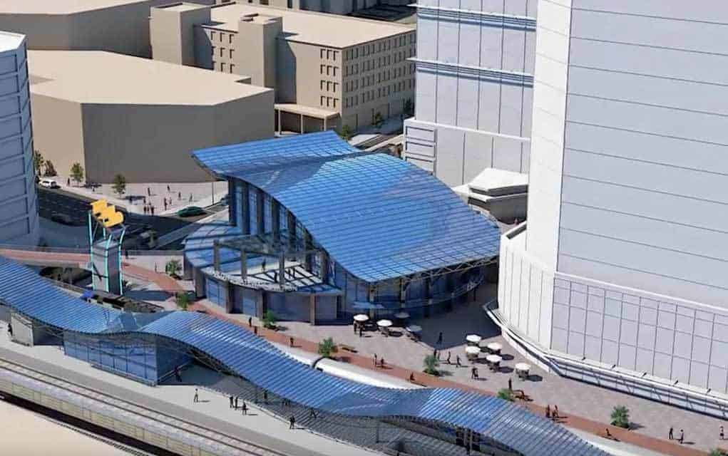 Preliminary design for future Charlotte Gateway Station, Charlotte, North Carolina.