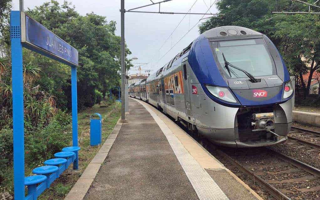 Rail reform will impact SNCF services like this TER regional express train in Juan-les-Pins in Southwestern France.