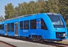 Energy-efficient Coradia iLint hydrogen fuel cell train, Salzgitter, Germany.