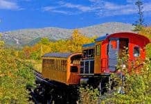 New Hampshire's Mount Washington Cog Railway scales the highest mountain east of the Rockies.