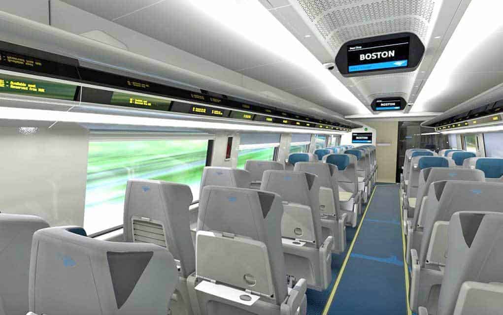 futuristic train interior
