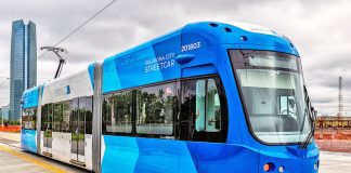 Oklahoma City's new streetcar has debuted with fare-free service through January 5th.