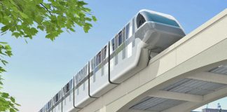 Rendering of monorail