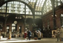 New York's historic Penn Station as recreated in the new Warner Bros. Pictures drama, "Motherless Brooklyn."