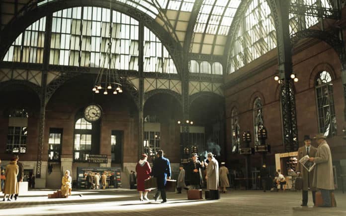 New York's historic Penn Station as recreated in the new Warner Bros. Pictures drama, 