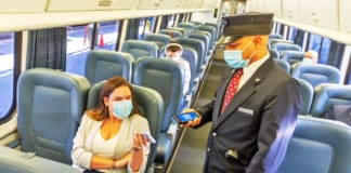Masks andsafe distancing onboard Amtrak