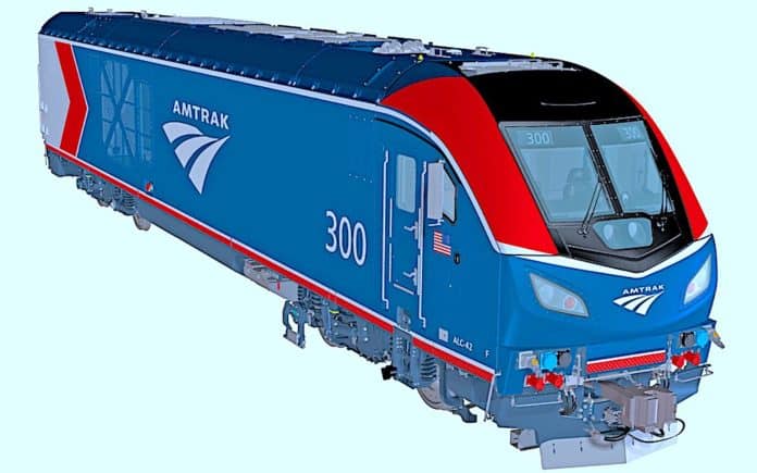 Rendering of new Amtrak locmotive