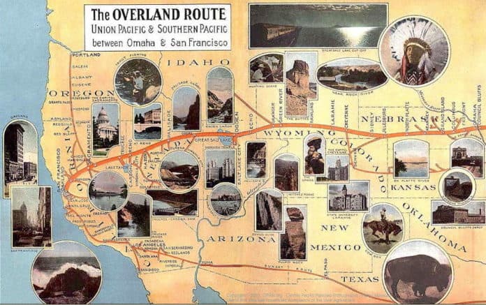Overland Route map