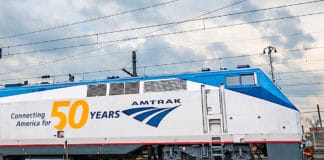 Amtrak 50th anniversary locomotive