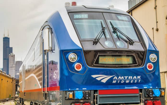 Amtrak Midwest train in Chicago