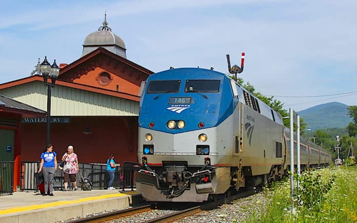 Amtrak Vermonter at Waterbury, Vermont