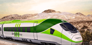 Brightline West high-speed train concept