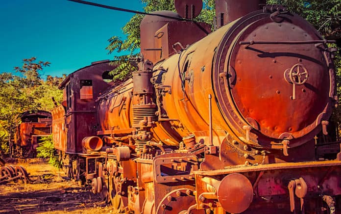 Abandoned Lebanon Railway locomotive