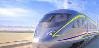 California high-speed train rendering