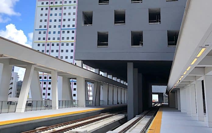 Tri-Rail platorm at Miami Brightline Station