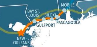 Proposed Amtrak Gulf Coast route