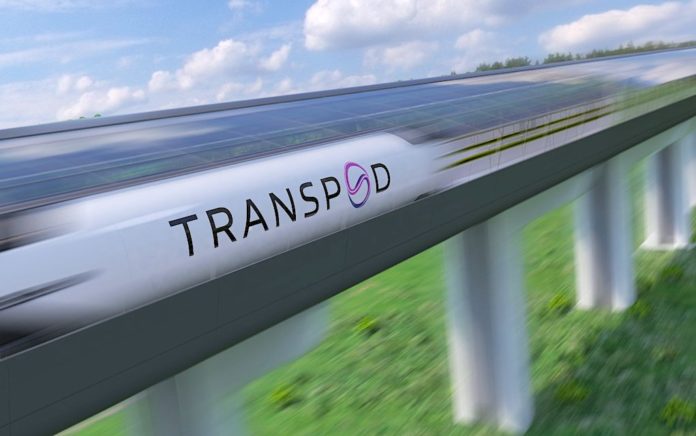 Transpod hyperloop rendering