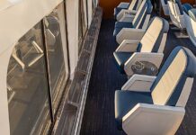 Upgraded Amtrak Superliner Lounge rendering
